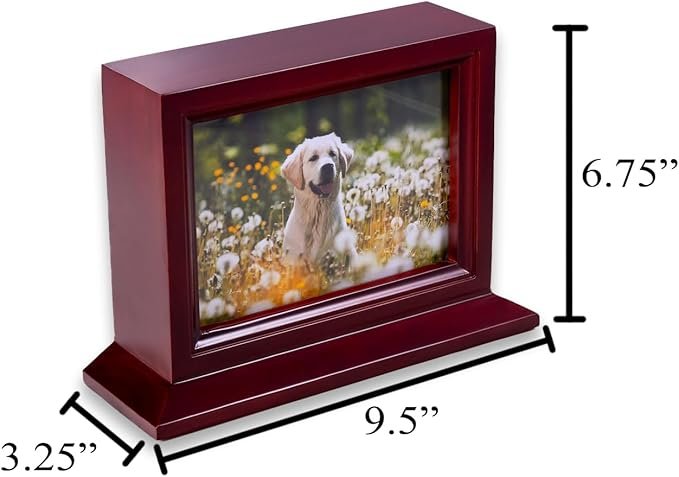 Deering Moments Custom Personalized Pet Urn for Ashes, Picture Frame Urn for Pets, Holds up to 50lb Pre Cremation Weight - Image 2