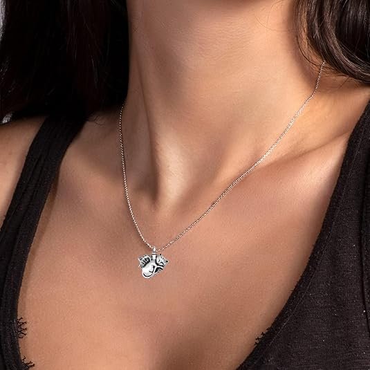 Cute Angel Cat Pet Urn Necklace for Ashes Cremation Jewelry Memorial Animal Stainless Steel Pendant Ashes Holder Keepsakes Jewelry - Image 3