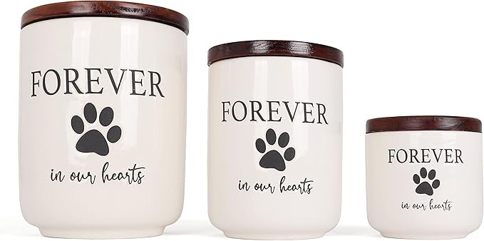 Ceramic Pet Urn - Paw Print Dog Urns for Ashes - Pet Urns for Cats & Dogs - Dog Ashes Keepsake - Pet Cremation Box - Urn for Dog Ashes (100 lb) - Image 2