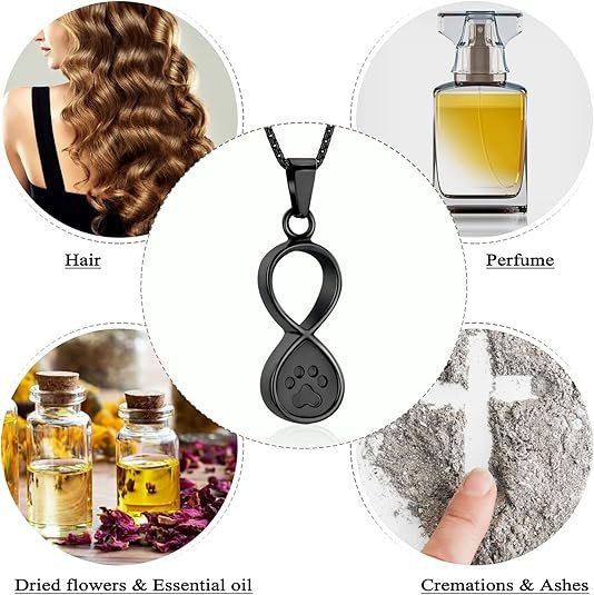 Infinity Love Pet Cremation Jewelry for Ashes of Dog/Cat Funeral Keepsake Urn Necklace Pendant Memorial Jewellery - Image 4